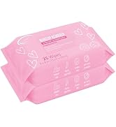 Air Jungles Makeup Remover Wipes 25 Count (Pack of 2), Alcohol-Free & Fragrance-Free, Extra Large...