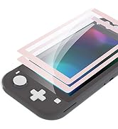 eXtremeRate 2 Pack Cherry Blossoms Pink Border Transparent HD Clear Saver Protector Film, Tempere...