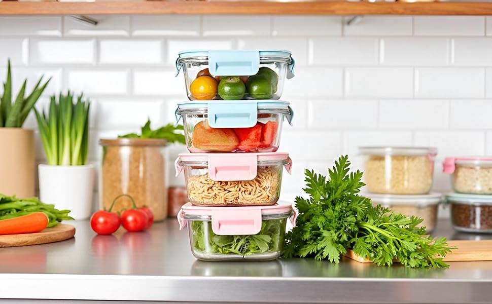 16oz square glass meal prep containers with lids 2 cup square glass meal prep containers