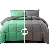 Elegant Comfort 3-Piece Reversible Comforter Set, All Season Cozy, Soft Down Alternative, Quilted...