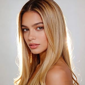 Sleek straight hair