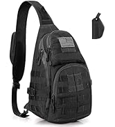 G4Free Tactical EDC Sling Backpack, Military Rover Shoulder Sling Bag Pack with Pistol Holster fo...