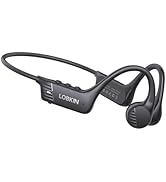 LOBKIN Bone Conduction Headphones - Bluetooth 6.0 Open Ear Headphones with Built-in Mic, IPX7 Wat...