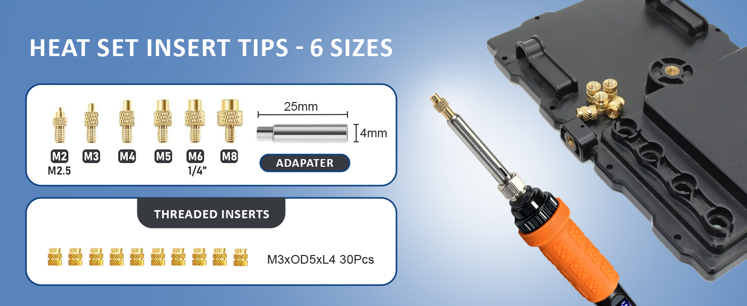 Heat Set Insert Tips
