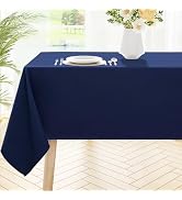 smiry Rectangle Table Cloth, Waterproof Anti-Scratch Polyester Tablecloth, Decorative Washable Fa...
