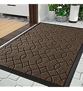 Yimobra Front Door Mat Outside Entrance, All-Weather All-Season Welcome Doormat Outdoor Indoor, N...