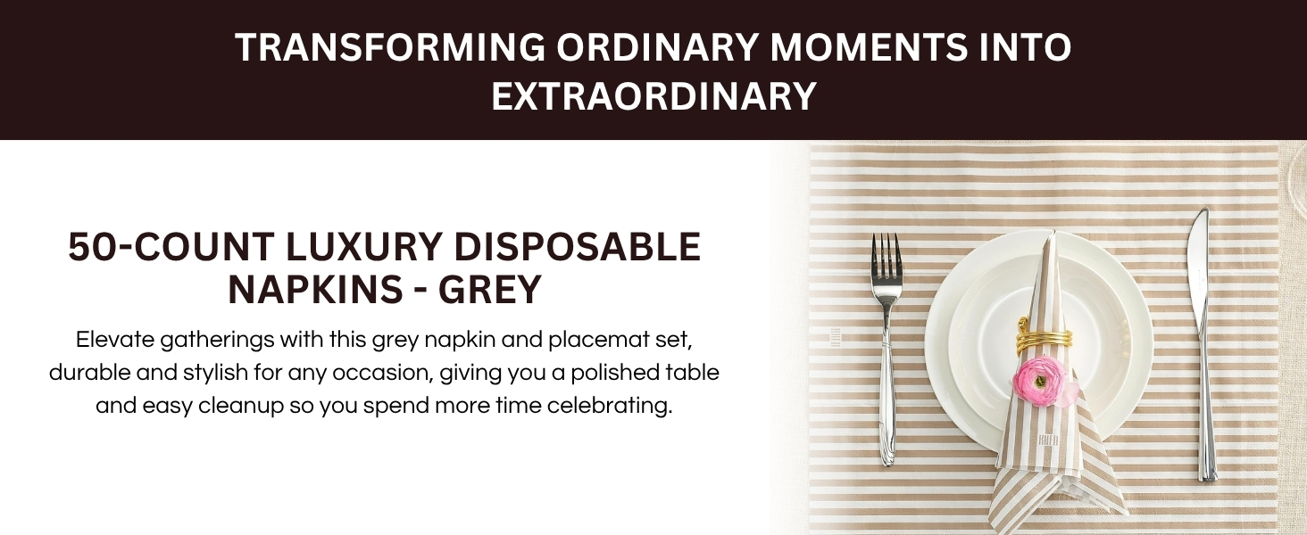 Khen 50-Count Luxury Disposable Napkins