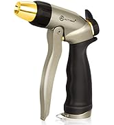AUTOMAN Garden Hose Nozzle - 100% Metal High Pressure Spray Nozzle, Adjustable Spray Patterns,Lab...