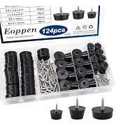 Eoppen 124Pcs Cutting Boards Rubber Feet Bumpers Pads Kit with Built-in Stainless Steel Washer an...
