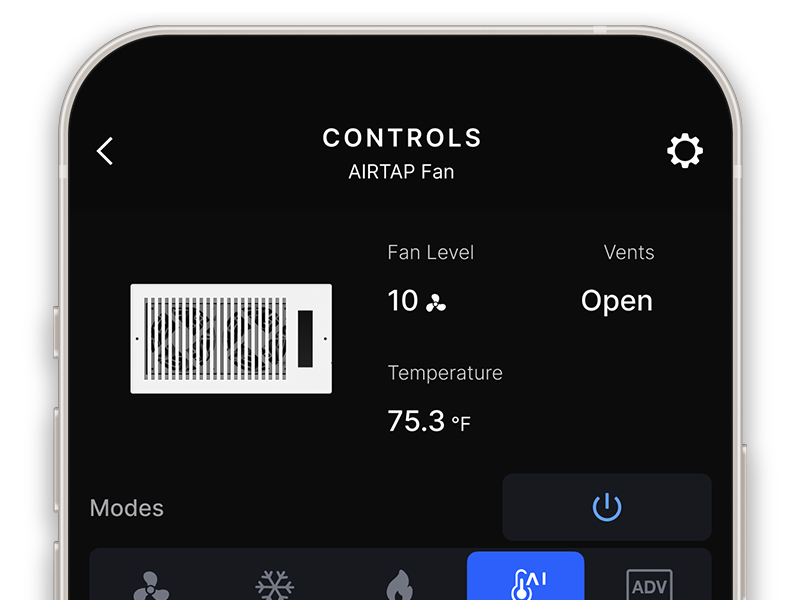 Register Booster Fan Improves Heating Cooling 10-Speed Control Bluetooth App Control
