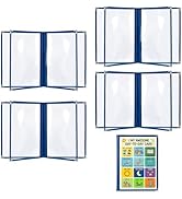 MADHOLLY Dry Erase Morning Menu Covers for 8.5"x11" Educational Posters - Holds 4 Sheets, 8 Pages...