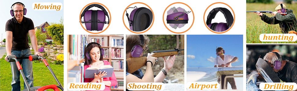 shooting range noise cancellation ear protection hearing protection gun ear protection