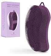 MainBasics Exfoliating Silicone Body Scrubber Pro 2-in-1 Shower Scrubber for Body Care, Silicone ...