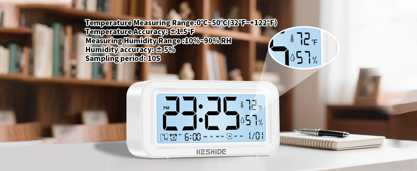digital clock with temperature
