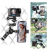 ULANZI CM010 Fence Mount for Mevo, GoPro, iPhone, Phone, AKASO, DJI Osmo Action, Insta360, Mevo S...