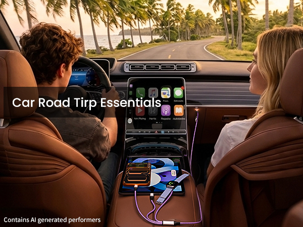 Charging Cable for Multiple Devices-Car Road Trip Essentials