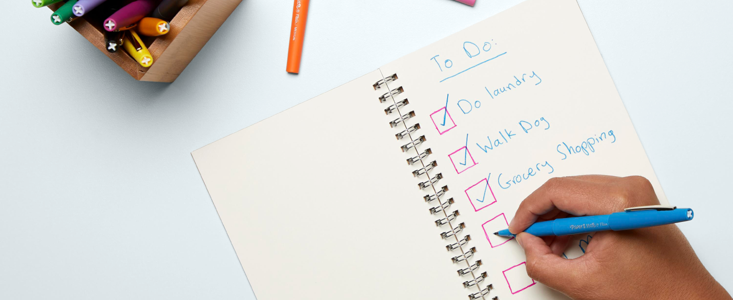 hand write todo list notebook journal colorful organize mom dad adult kids teacher gift kitchen best