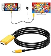 Boreguse Switch HDMI Cable for NS/OLED Mode, 1.8M/ 6FT USB C to HDMI Adapter 4K with 100W PD Char...