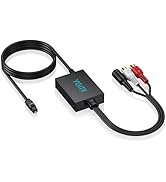 YGiTK 192kHz DAC Digital to Analog Audio Converter SPDIF to RCA+3.5mm Converter with Digital Audi...