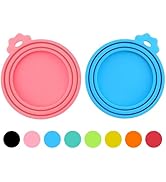 PWOD 2 Pack Pet Food Cans Lids, Silicone Food Can Covers for Dog and Cat, BPA Free/Food Safe/Univ...