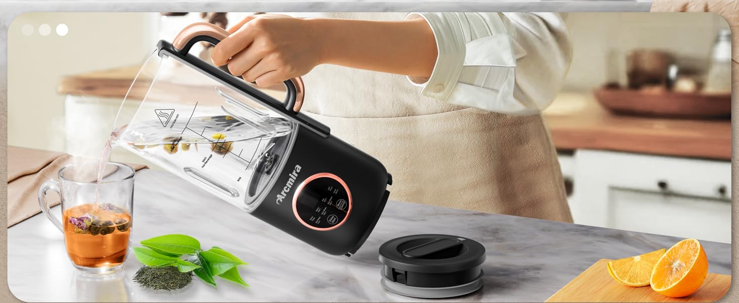 Automatic Nut Milk Maker Almond Milk Maker with Delay Start/Keep Warm/Boil Water