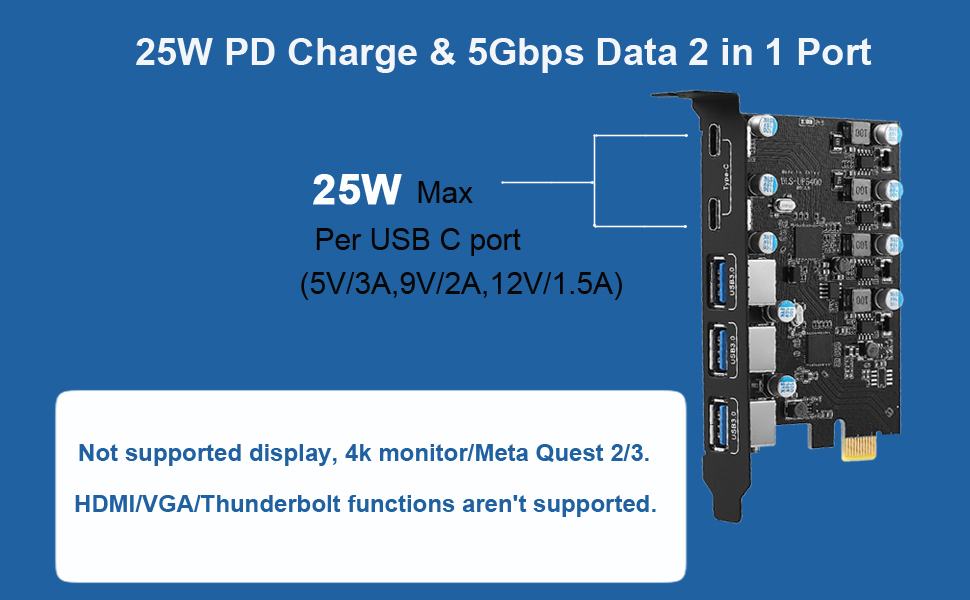usb pcie card power delivery