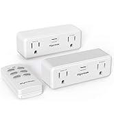 Syantek Wireless Remote Control Outlet Combo Kit, Remote Switch Outlets up to 100ft Range, Each O...
