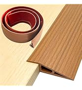 BEIEBIJOB Floor Transition Strip Door Threshold 39 inch, 1/2'' ~ 3/5'' Threshold Ramps, Self-Adhe...