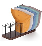 Lomrsiul Hat Organizer for Baseball Caps, Wooden Tabletop Hat Rack Holder for 10 Hats Hat Display...