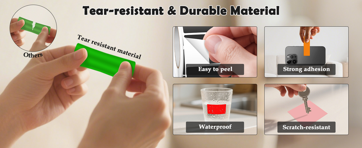 tear-resistant, durable material