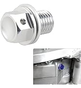 NICECNC Sliver M12 x 1.5 Magnetic Oil Drain Plug Screw Cap Screw Cap Compatible with Kawasaki ZX-...