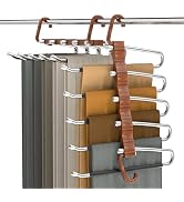 Pants Hangers Space Saving, 2 Pack Closet organizers and storage for Pants Jeans, Stainless Steel...
