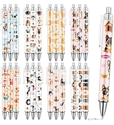 Wxiben Dog Ballpoint Pens Gifts - 24 Pcs Cartoon Pet Pen Set Paw Print Puppy Retractable Smooth W...