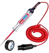 Heavy Duty 3-65V Backlit Digital LCD Circuit Tester, Test Light with 140 Inch Extended Spring Wir...