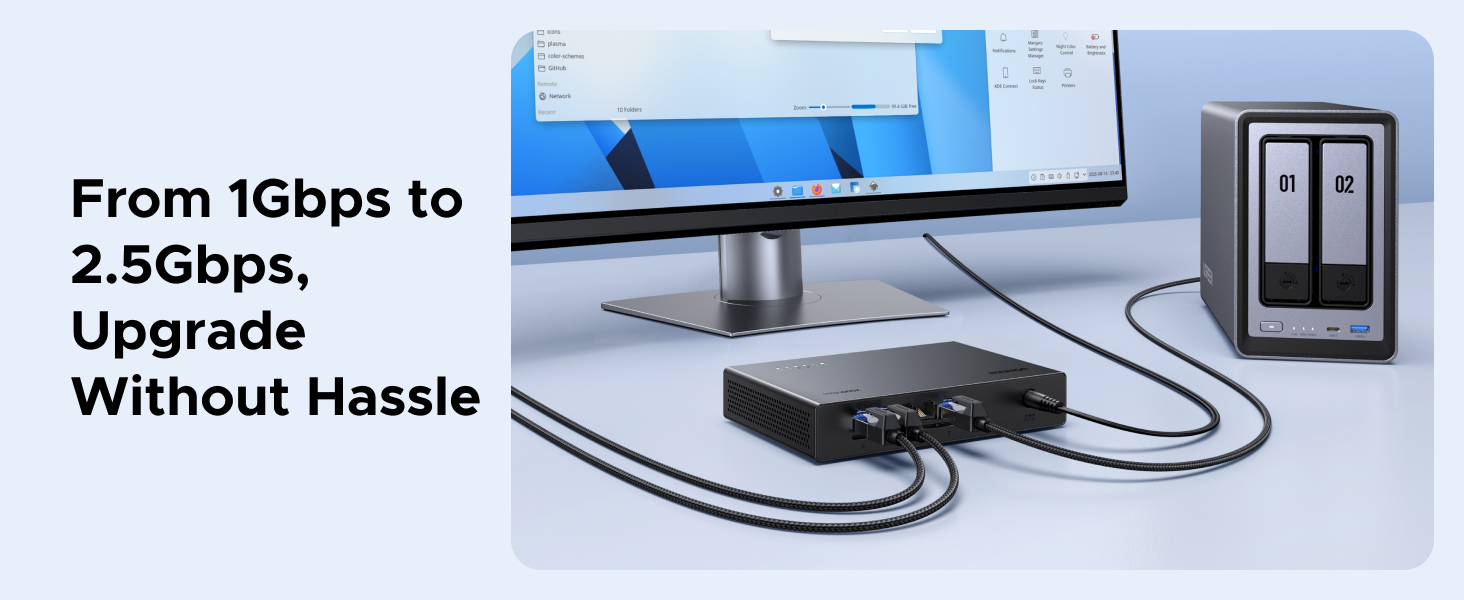 UGREEN 2.5Gb Switch, 5-Port Ethernet Switch