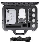 PONYRC Professional Mini 4K Hard Case, IP67 Waterproof Travel Shoulder Bag Compatible with DJI Mi...
