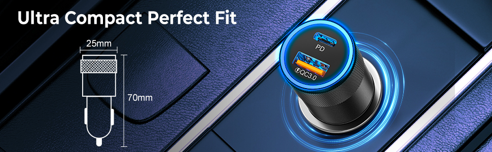 Fast Charging USB C Car Charger