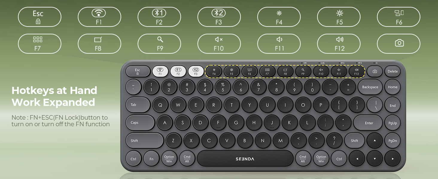 Compact bluetooth keyboard and mouse