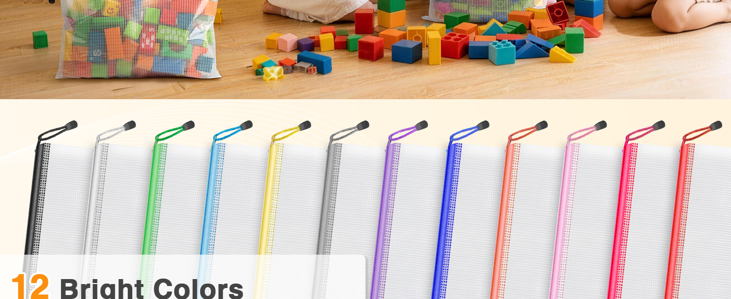 mesh zipper pouch bags