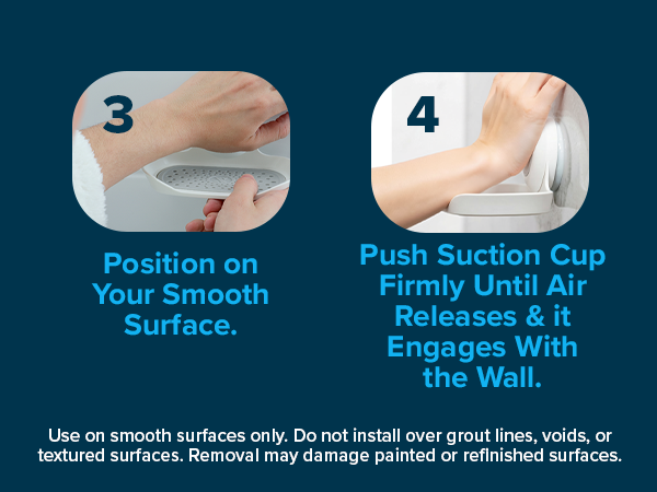 Installation instruction for the slipx solutions suction cup soap dish