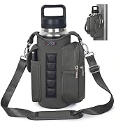 icolor Magnetic Gym Bag Water Bottle Carrier Holder with Phone Pockets & Shoulder Strap,Gym Magne...