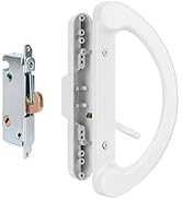 HILLMASTER Patio Door Handle Set with Mortise Lock 45° for Replacement Mortise Style Reversible D...