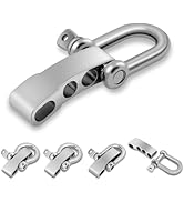 CooBigo 4Pcs Paracord Bracelet Shackle Buckle,Metal Bow Anchor Shackle Clasp D Shackle Clip Adjus...