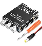 Daakro ZK-502T 50W 2.0 Channel Bluetooth Amp Board with Treble and Bass Control, 12-24V DC, Bluet...