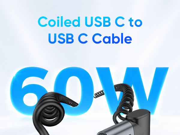 coiled usb c cable