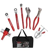 7pcs Battery Service Kit, Steel Terminal Pliers Wrench Brush Spreader Puller, Battery Maintenance...