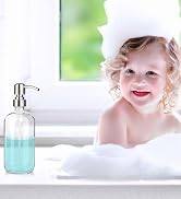clear glass soap dispenser