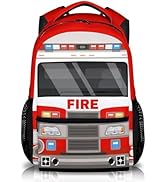 GIHSWE School Backpacks for Boys, 17 inches Back to School Supplies for Kids Children, Fire Truck...