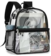Fammart Clear Backpack Stadium Approved 12x6x12 - Kids & Small Adult Transparent Backpack for Sch...