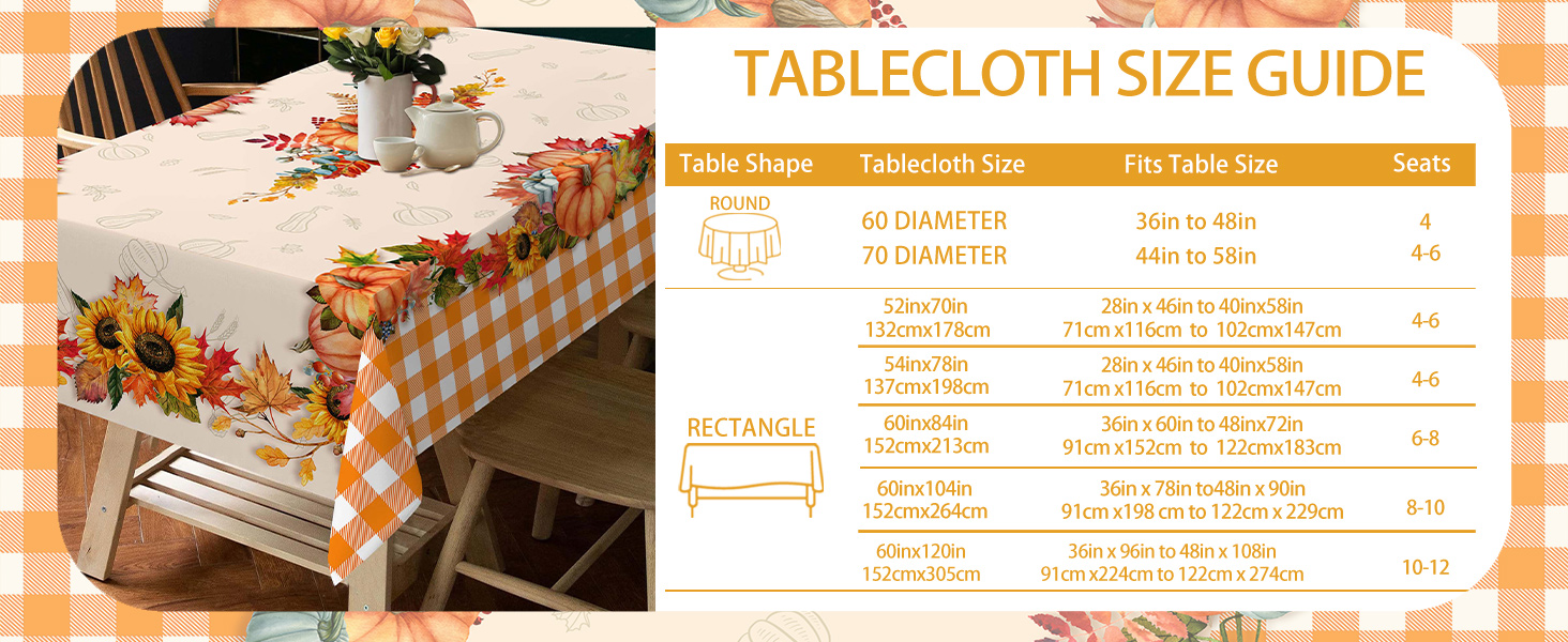 fall tablecloth round